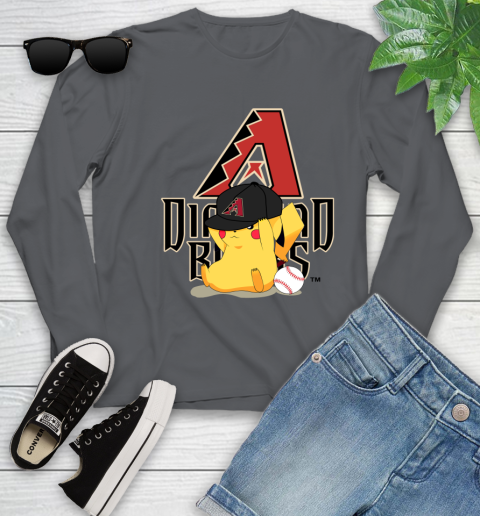 MLB Pikachu Baseball Sports Arizona Diamondbacks Youth Long Sleeve 8