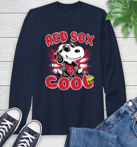 MLB Baseball Boston Red Sox Cool Snoopy Shirt Long Sleeve T-Shirt 3