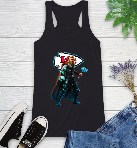NFL Thor Avengers Endgame Football Kansas City Chiefs Racerback Tank 2