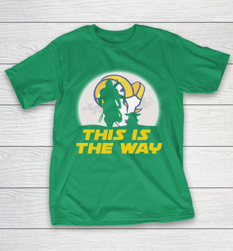 Los Angeles Rams NFL Football Star Wars Yoda And Mandalorian This Is The Way T-Shirt 5