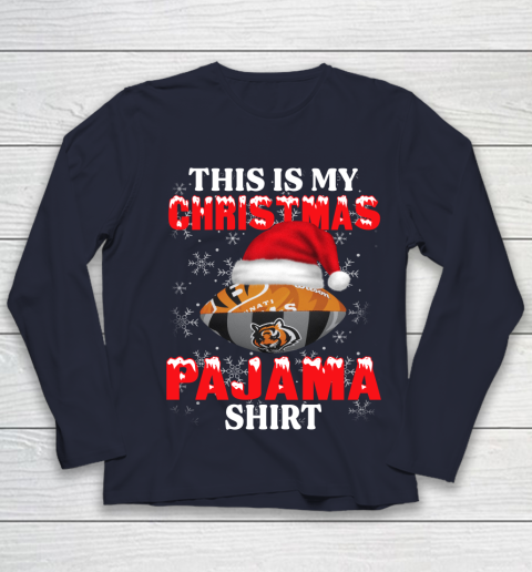 Cincinnati Bengals This Is My Christmas Pajama Shirt NFL Youth Long Sleeve 2