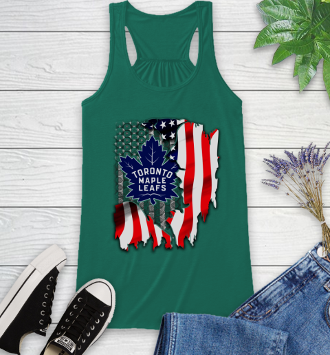 Toronto Maple Leafs NHL Hockey American Flag Racerback Tank 6