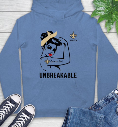 NFL New Orleans Saints Girl Unbreakable Football Sports Hoodie 9