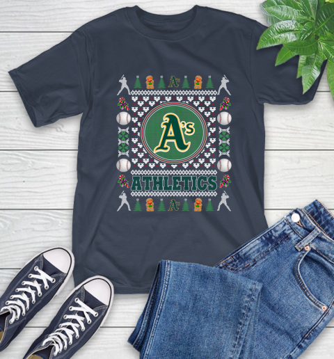 Oakland Athletics Merry Christmas MLB Baseball Loyal Fan Ugly Shirt 3