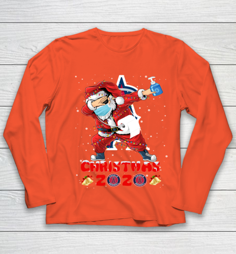 Los Angeles Angels Funny Santa Claus Dabbing Christmas 2020 MLB Youth Long Sleeve 3