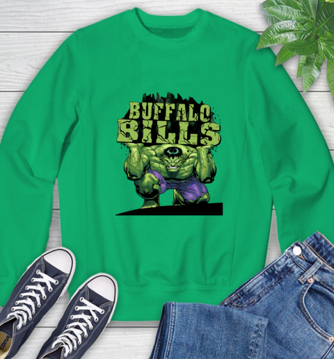 Buffalo Bills NFL Football Incredible Hulk Marvel Avengers Sports Sweatshirt 6