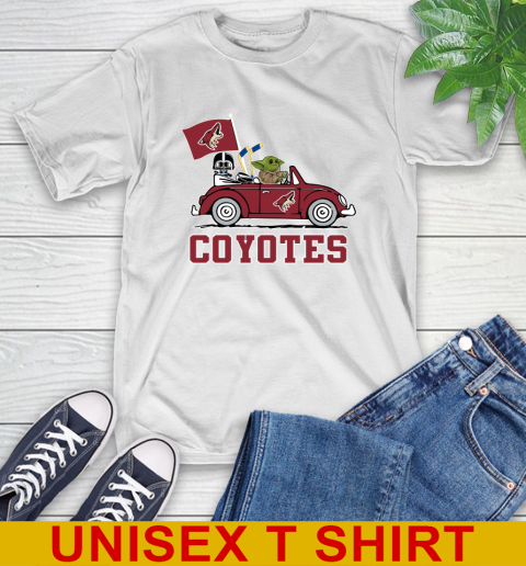 NHL Hockey Arizona Coyotes Darth Vader Baby Yoda Driving Star Wars Shirt T-Shirt