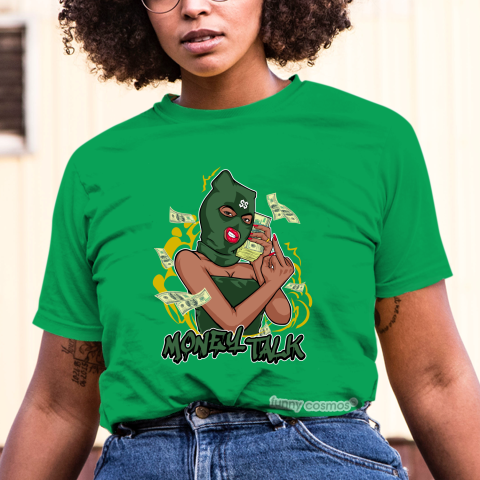 Jordan 5 Oregon Matching Sneaker Tshirt For Woman For Girl Money Talk Hipster Hip Hop Green Black Jordan Shirt