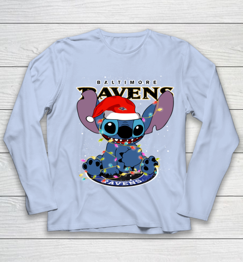 Baltimore Ravens NFL Football noel stitch Christmas Youth Long Sleeve 5