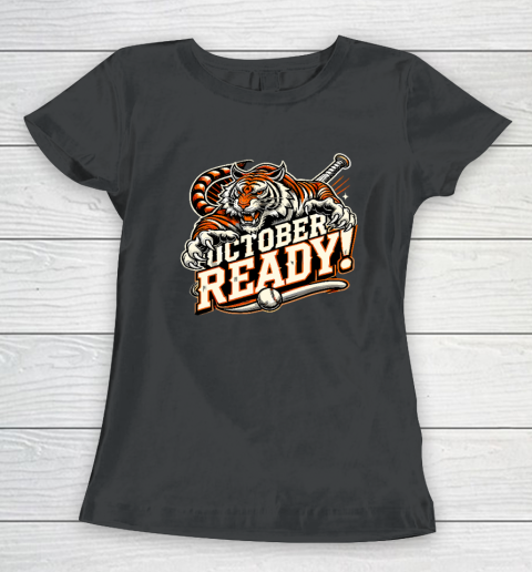 October Ready Baseball Tiger Fan Women's T-Shirt