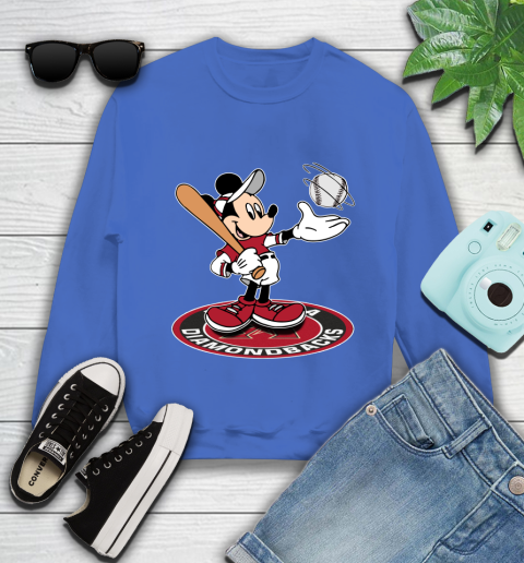 MLB Baseball Arizona Diamondbacks Cheerful Mickey Disney Shirt Youth Sweatshirt 7