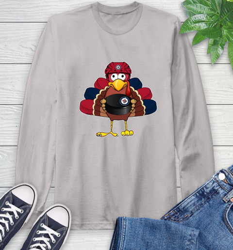 Winnipeg Jets Turkey Thanksgiving Day Long Sleeve T-Shirt 12