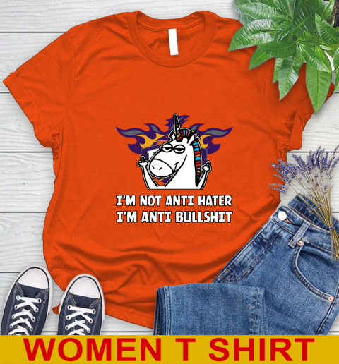 Phoenix Suns NBA Basketball Unicorn I'm Not Anti Hater I'm Anti Bullshit Women's T-Shirt 4