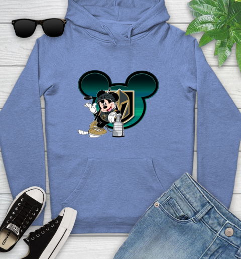 NHL Vegas Golden Knights Stanley Cup Mickey Mouse Disney Hockey T Shirt Youth Hoodie 12