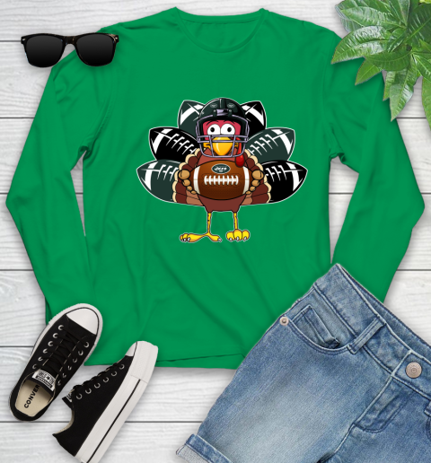 New York Jets Turkey Thanksgiving Day Youth Long Sleeve 6