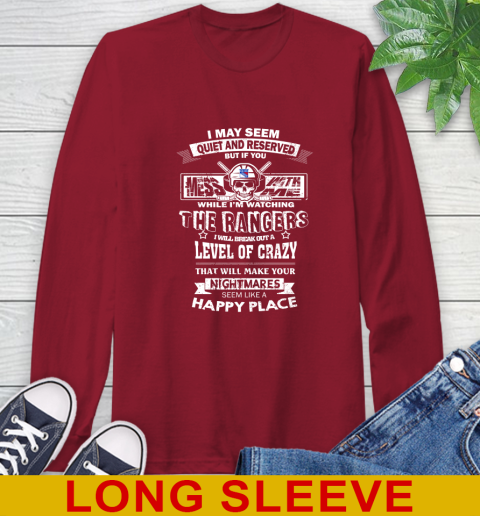New York Rangers NHL Hockey If You Mess With Me While I'm Watching My Team Long Sleeve T-Shirt - Image 10