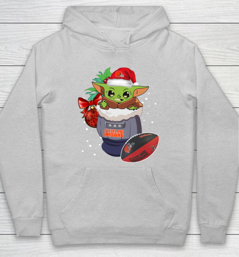 Cleveland Browns Christmas Baby Yoda Star Wars Funny Happy NFL Hoodie 6
