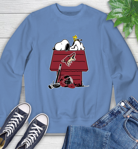 Arizona Coyotes NHL Hockey Snoopy Woodstock The Peanuts Movie Sweatshirt 11