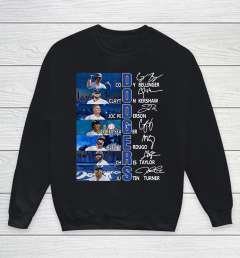 MLB Los Angeles Dodgers Players Aignatures Youth Sweatshirt