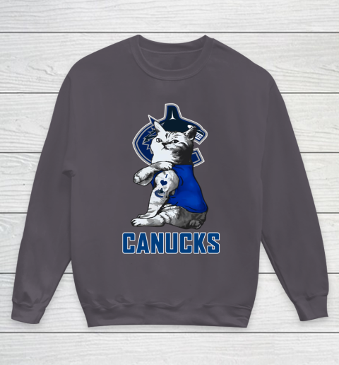 NHL My Cat Loves Vancouver Canucks Hockey Youth Sweatshirt 5