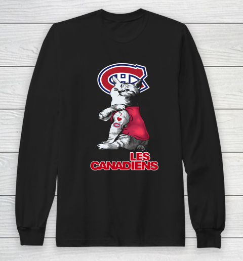 NHL My Cat Loves Montreal Canadiens Hockey Long Sleeve T-Shirt