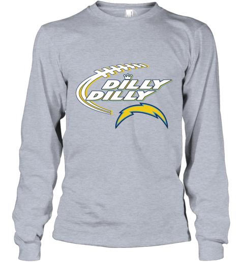 NFL Los Angeles Chargers Dilly Dilly Football Sports 6nN7k388RU7 long sleeve tee 14 95 151514 front sport grey