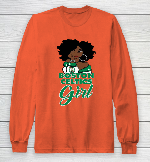 Boston Celtics Girl NBA Long Sleeve T-Shirt 5