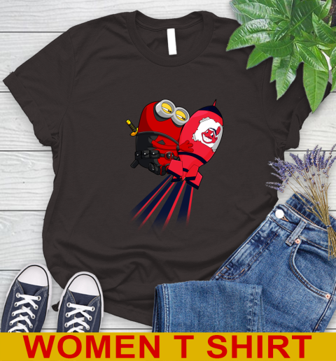 MLB Baseball Cleveland Indians Deadpool Minion Marvel Shirt Women's T-Shirt 9