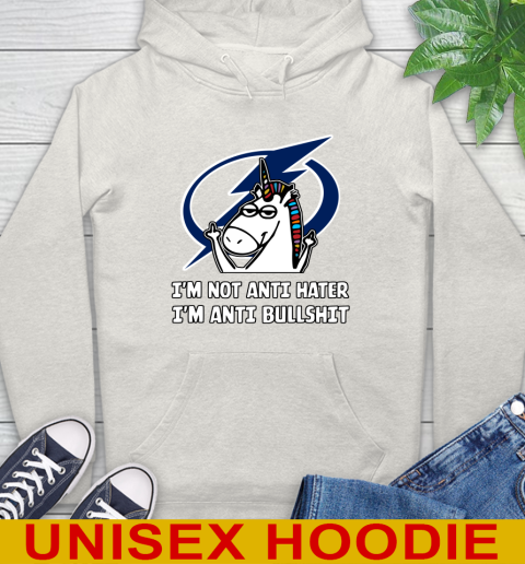 Tampa Bay Lightning NHL Hockey Unicorn I'm Not Anti Hater I'm Anti Bullshit Hoodie 12
