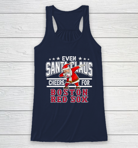 Boston Red Sox Even Santa Claus Cheers For Christmas MLB Racerback Tank 8