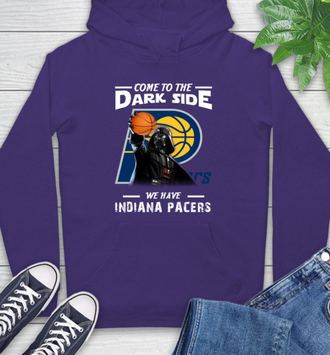 NBA Come To The Dark Side We Have Indiana Pacers Star Wars Darth Vader Basketball Hoodie 5