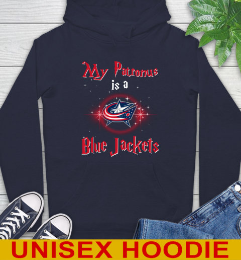 NHL Hockey Harry Potter My Patronus Is A Columbus Blue Jackets Hoodie 3