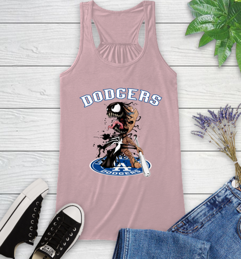 MLB Los Angeles Dodgers Baseball Venom Groot Guardians Of The Galaxy Racerback Tank 11