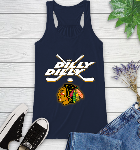 NHL Chicago Blackhawks Dilly Dilly Hockey Sports Racerback Tank 12