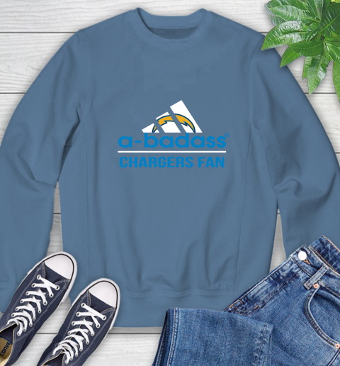 NFL A Badass Los Angeles Chargers Fan Adidas Football Sports Sweatshirt 8