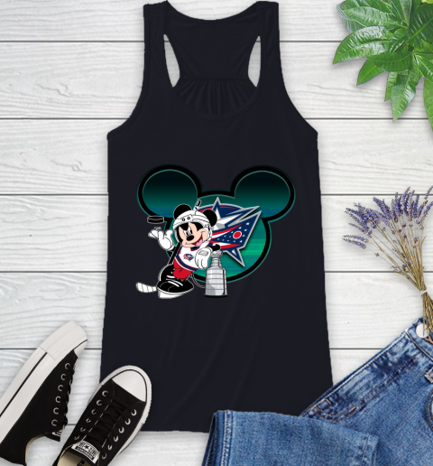NHL Columbus Blue Jackets Stanley Cup Mickey Mouse Disney Hockey T Shirt Racerback Tank 10