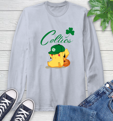 NBA Pikachu Basketball Sports Boston Celtics Long Sleeve T-Shirt 6