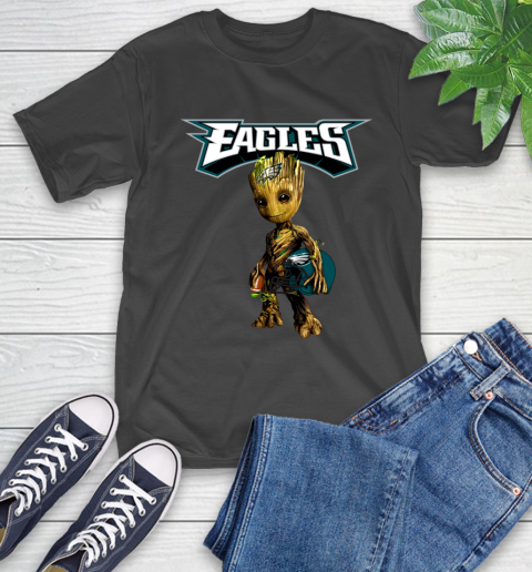 Philadelphia Eagles NFL Football Groot Marvel Guardians Of The Galaxy T-Shirt 2