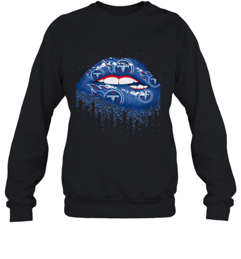 Biting Glossy Lips Sexy Tennessee Titans NFL Football Sweatshirt