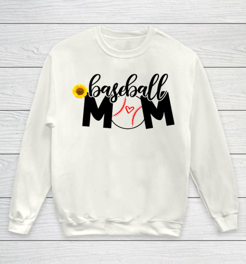 Mother's Day Funny Gift Ideas Apparel  T shirt Baseball Mom T Shirt Youth Sweatshirt