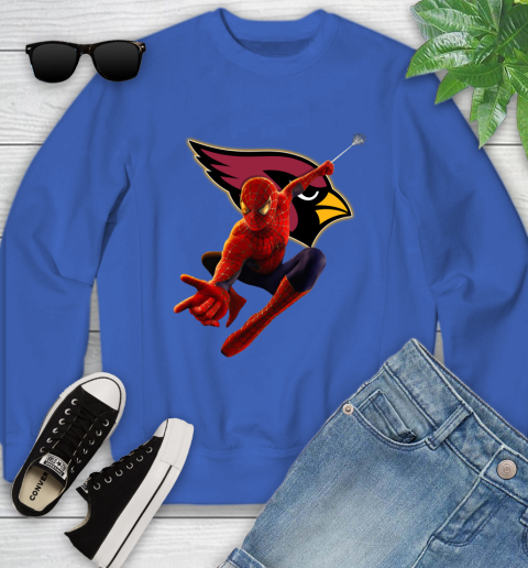 NFL Spider Man Avengers Endgame Football Arizona Cardinals Youth Sweatshirt 8