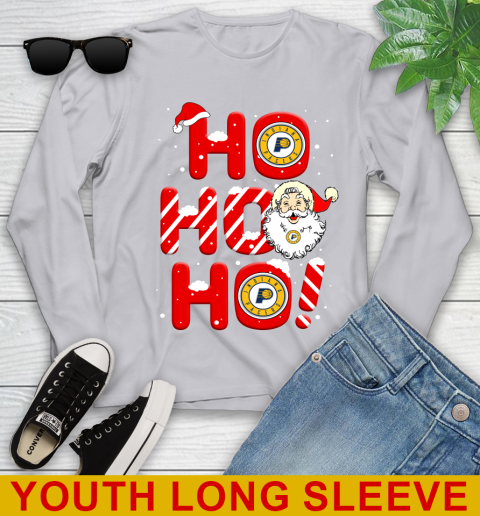 Indiana Pacers NBA Basketball Ho Ho Ho Santa Claus Merry Christmas Shirt Youth Long Sleeve 5