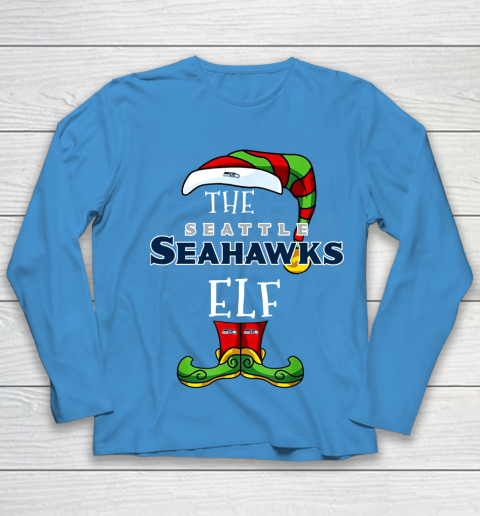 Seattle Seahawks Christmas ELF Funny NFL Youth Long Sleeve 5