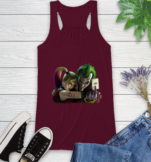 Utah Jazz NBA Basketball Joker Harley Quinn Suicide Squad Racerback Tank 3