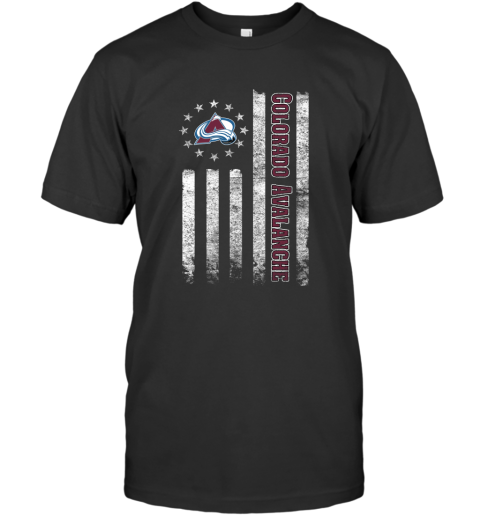 NHL American Flag Hockey Sports Colorado Avalanche T-Shirt