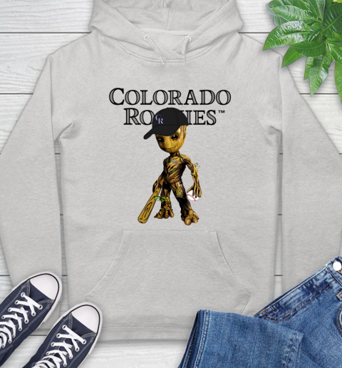 MLB Colorado Rockies Groot Guardians Of The Galaxy Baseball Hoodie