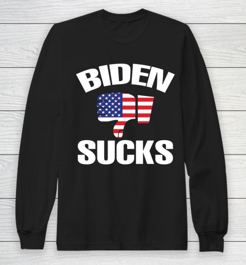 Biden Sucks Anti Biden Supporter Long Sleeve T-Shirt