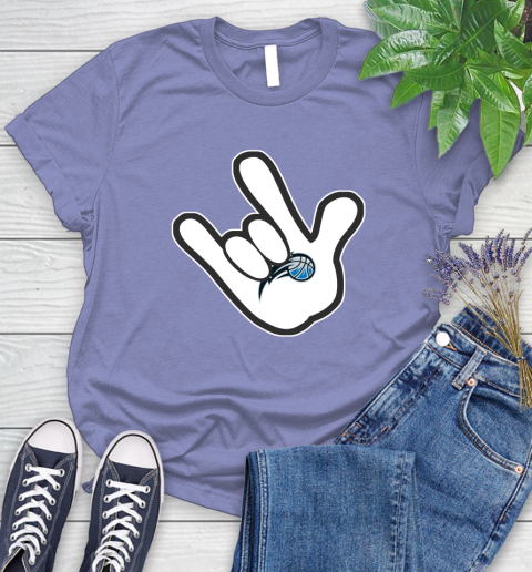 Orlando Magic NBA Basketball Mickey Rock Hand Disney Women's T-Shirt 11