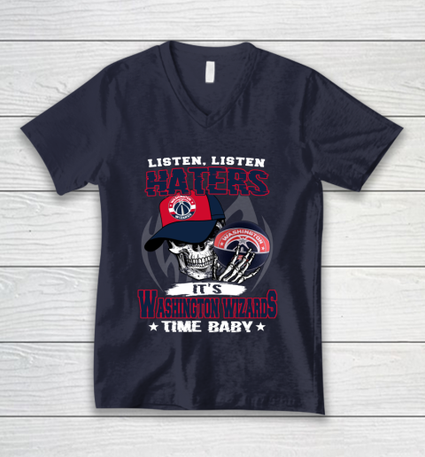 Listen Haters It is WIZARDS Time Baby NBA V-Neck T-Shirt 2