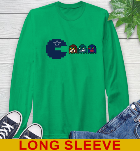 Dallas Cowboy NFL Football Pac Man Champion Long Sleeve T-Shirt 7